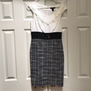 WHBM Suit dress white & tweed